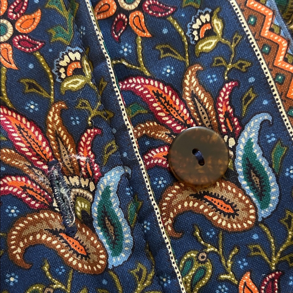 Vera Bradley Patterned Quilted Paisley Fabric coat - Picture 4 of 7